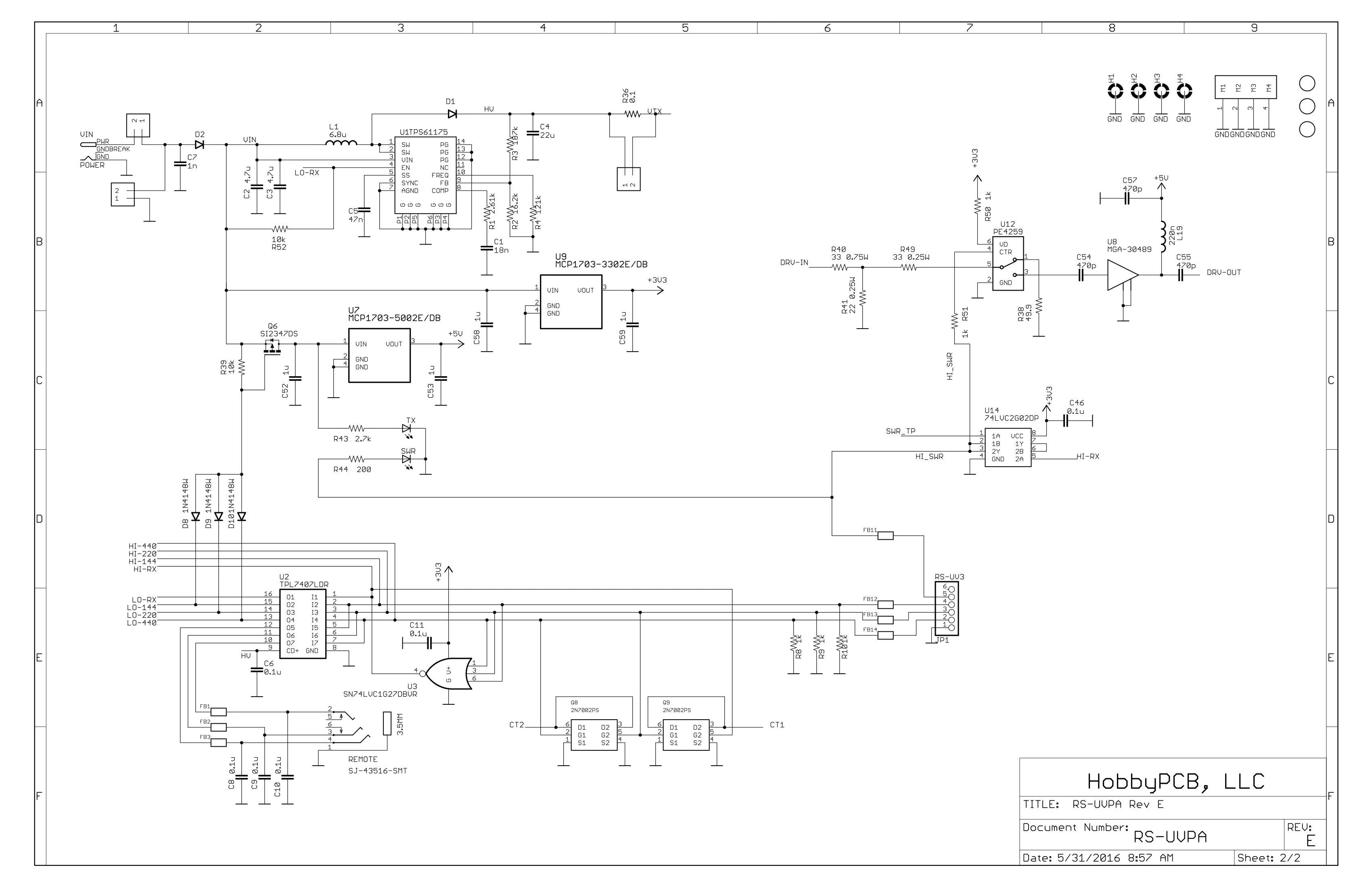 RS-UVPA Rev E schematic page 2